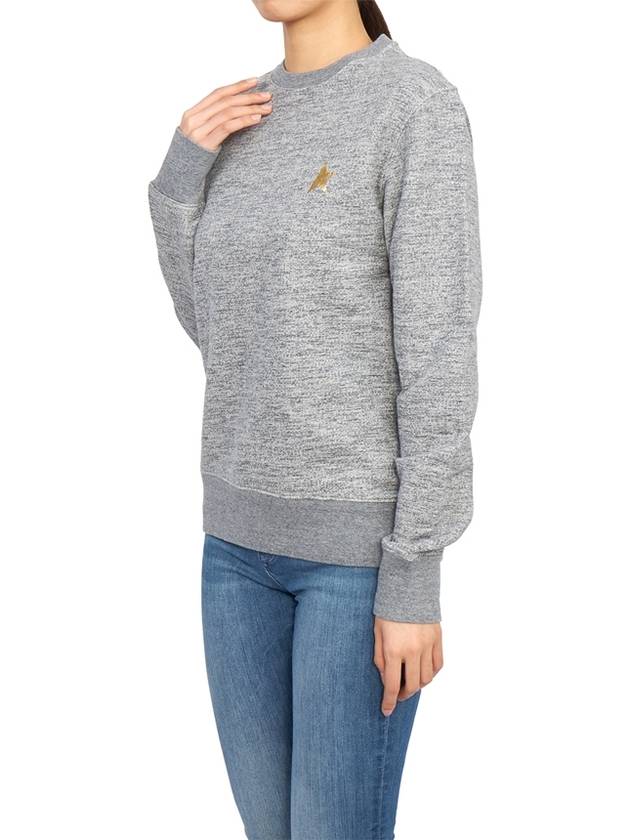 Women's Gold Star Athena Sweatshirt Melange Grey - GOLDEN GOOSE - BALAAN 6