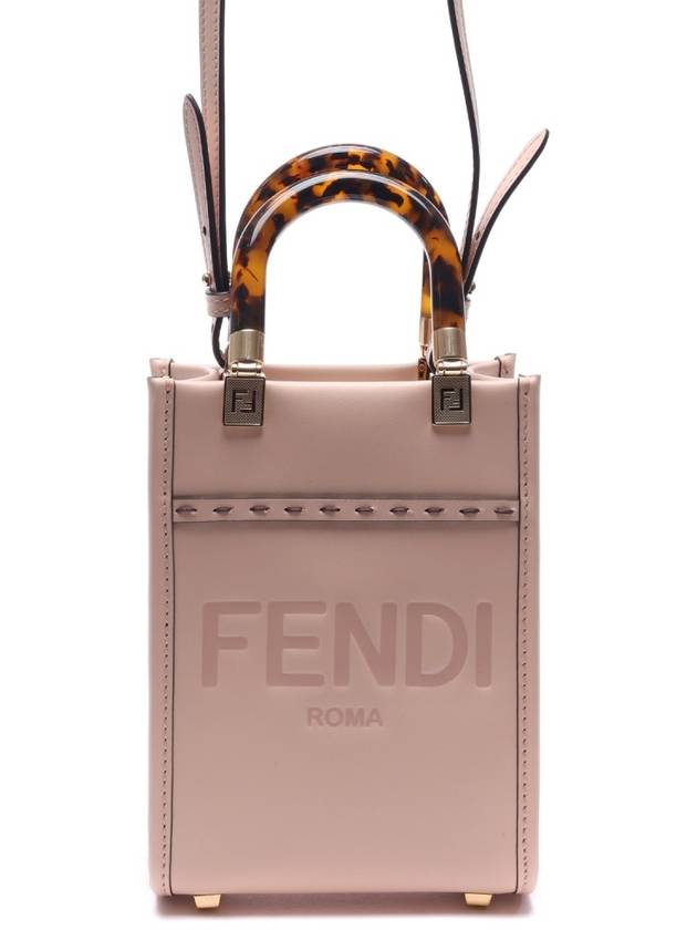 Sunshine Shopper Small Leather Tote Bag Pink - FENDI - BALAAN 3