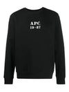 Stamp Logo Sweatshirt Black - A.P.C. - BALAAN 1