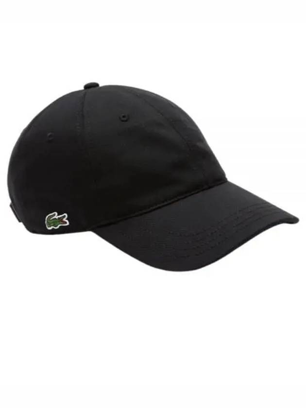 Logo Patch Cotton Twill Ball Cap Black - LACOSTE - BALAAN 2