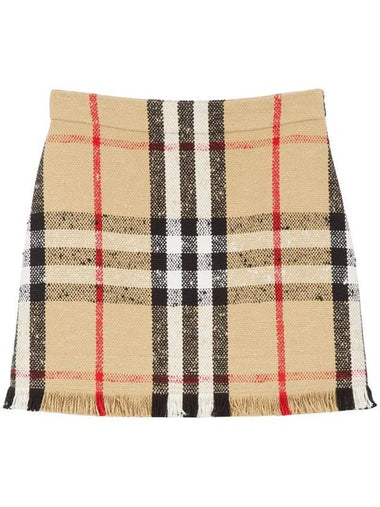 Vintage Check A-Line Skirt Beige - BURBERRY - BALAAN 1