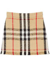 Vintage Check A-Line Skirt Beige - BURBERRY - BALAAN 1