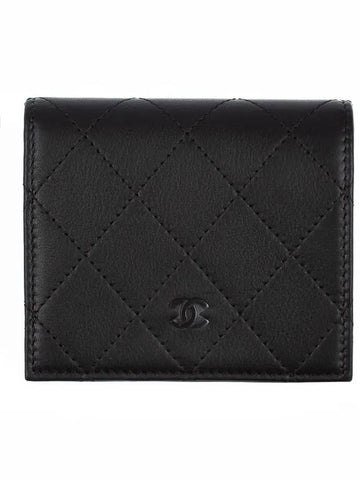 Classic snap bi fold wallet black AP3817 B15615 94305 - CHANEL - BALAAN 1