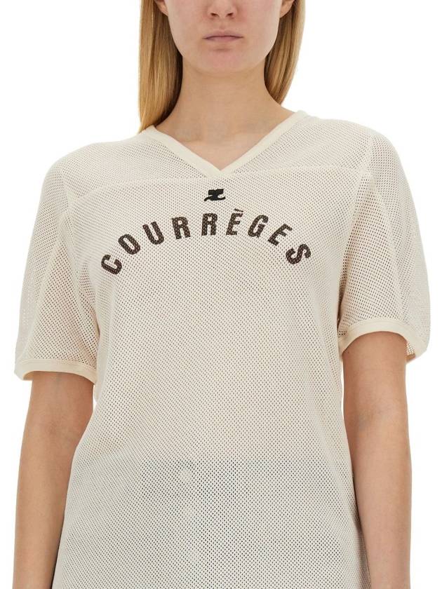 Courrèges T-Shirt With Logo - COURREGES - BALAAN 4