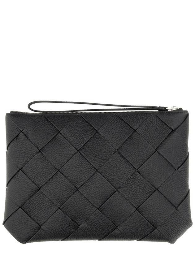 Intrecciato Clutch Bag Black - BOTTEGA VENETA - BALAAN 3