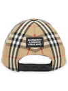 logo applique vintage check ball cap beige - BURBERRY - BALAAN 4