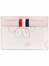 Floral leather card wallet MAW020L 07935 680 - THOM BROWNE - BALAAN 1