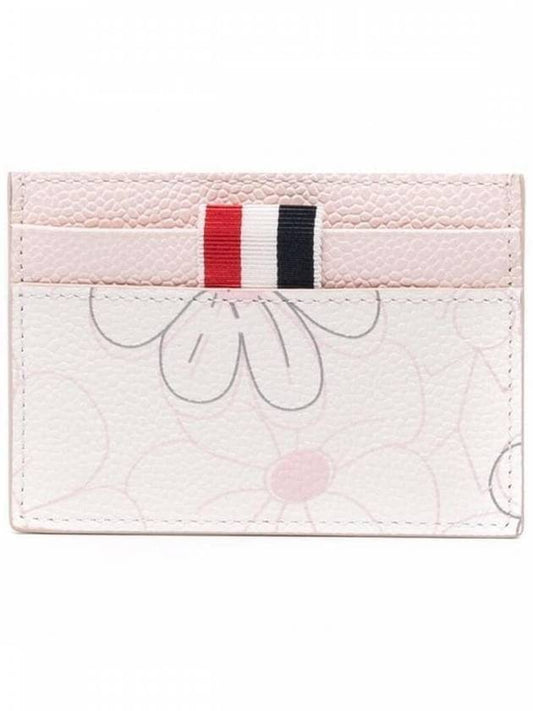 Floral leather card wallet MAW020L 07935 680 - THOM BROWNE - BALAAN 1