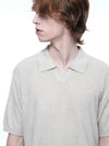 Men s BOCHK LG boucle open collar half knit light gray - CHANCE'S NOI - BALAAN 8