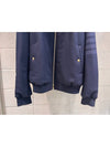 4 Bar Tonal Flannel Bomber Jacket Navy - THOM BROWNE - BALAAN 5