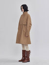 neck seat fastening seasonal detail field coat beige - LIE - BALAAN 6