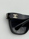 CC logo sunglasses triple pearl Asian fit black gold A71494 - CHANEL - BALAAN 8