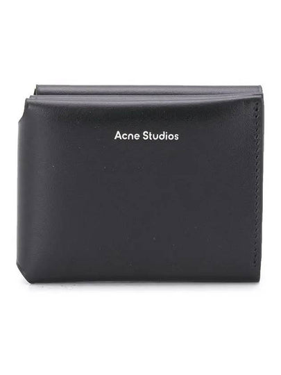 Tri-Fold Logo 3-Fold Card Wallet Black - ACNE STUDIOS - BALAAN 2