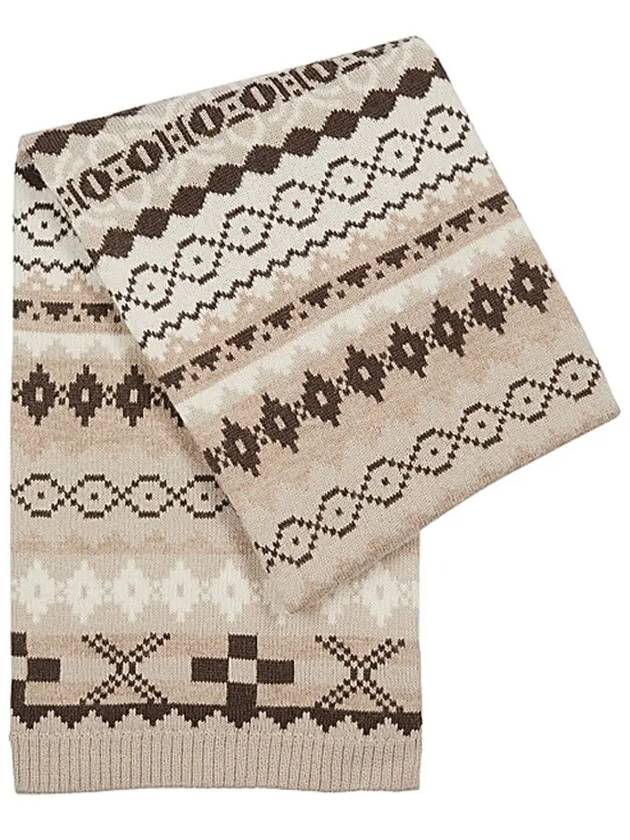 22FW MAURA Nordic pattern alpaca muffler beige 57461124 004 - MAX MARA - BALAAN 2