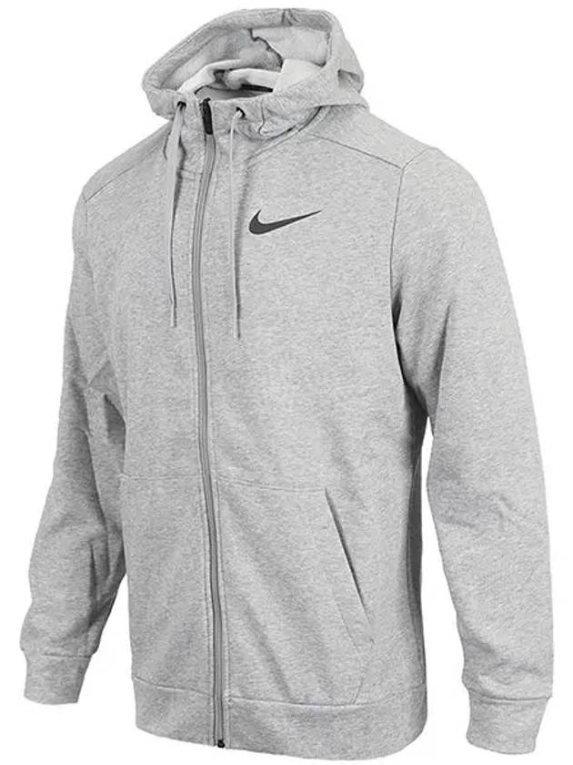 Dri Fit Full Zip Training Zip Up Hoodie Grey - NIKE - BALAAN 3