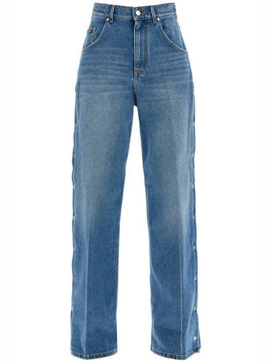 snap wide jeans blue - STELLA MCCARTNEY - BALAAN 1