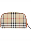 Check Travel Small Pouch Bag Beige - BURBERRY - BALAAN 3