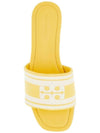 Logo Plaque Stripe Slippers Yellow - TORY BURCH - BALAAN 3