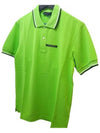 Logo Patch Polo Shirt Green - PRADA - BALAAN 4