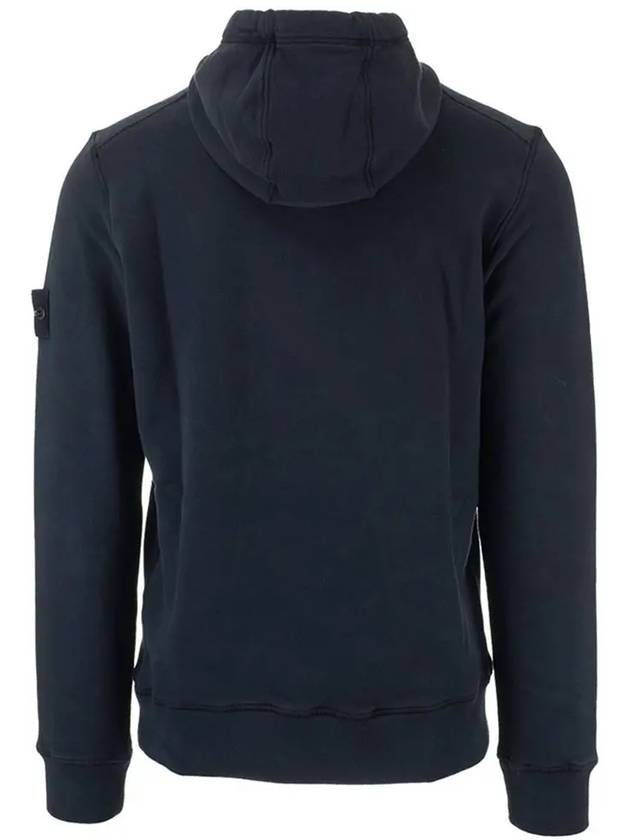 Wappen Patch Cotton Fleece Hoodie Navy - STONE ISLAND - BALAAN 4