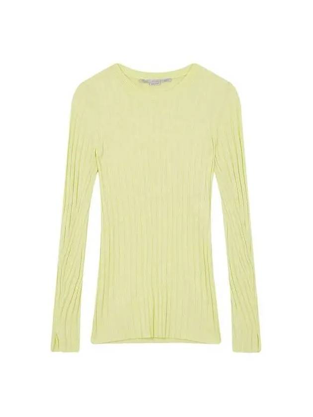 STELLA McCARTNEY Long Sleeve Ribbed Knit Yellow - STELLA MCCARTNEY - BALAAN 1