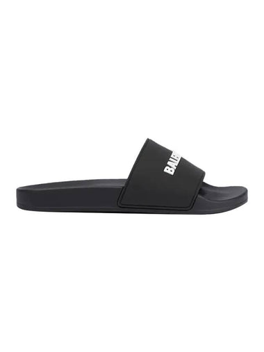 Men's Logo Full Slippers Black - BALENCIAGA - BALAAN 1