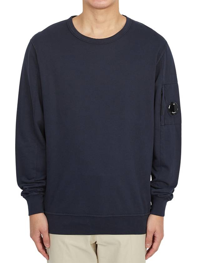 Light Fleece Sweatshirt Navy - CP COMPANY - BALAAN 2