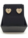 CC logo heart mother of pearl earrings white - CHANEL - BALAAN 3