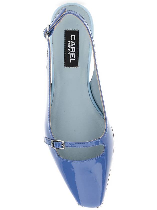 'Ninon' Blue Slingback Ballet Shoes In Leather Woman - CAREL - BALAAN 4