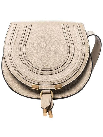 Marcie Saddle Small Grained Leather Cross Bag Beige - CHLOE - BALAAN 2