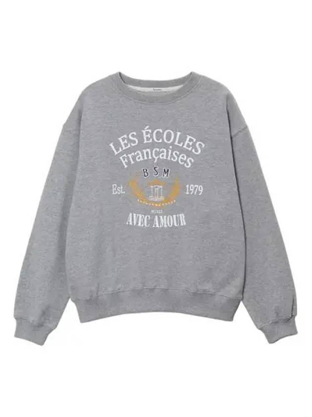 Ecole Artwork Crew Neck Gray - BENSIMON - BALAAN 1