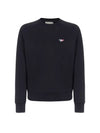 Tricolor Fox Patch Adjusted Sweatshirt Black - MAISON KITSUNE - BALAAN 1