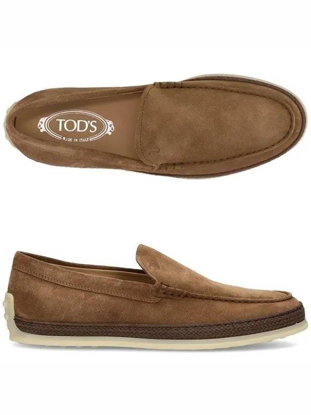 Men's Suede Slip-ons Loafers Brown - TOD'S - BALAAN 2