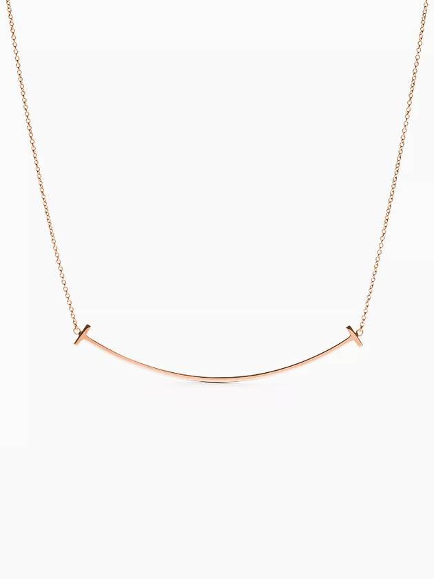 T Smile Pendant Large Necklace Rose Gold 33637152 - TIFFANY & CO. - BALAAN 2