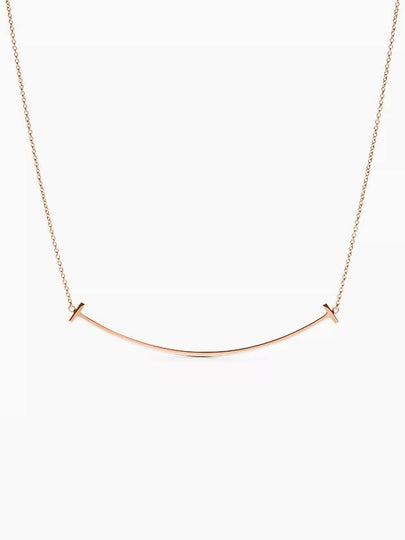 T Smile Pendant Large Necklace Rose Gold 33637152 - TIFFANY & CO. - BALAAN 2