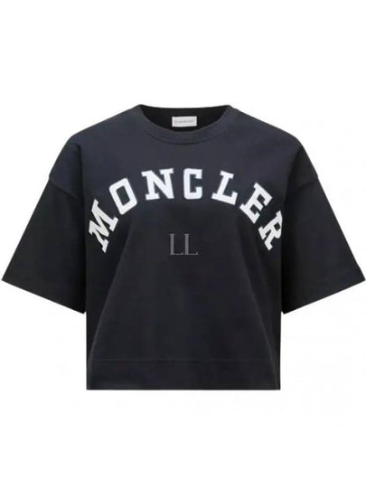 Logo Short Sleeve T-Shirt Night Blue - MONCLER - BALAAN 2