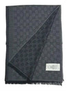 Women's Jacquard GG Web Muffler Grey - GUCCI - BALAAN.