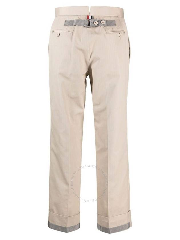 Typewriter Classic Backstrap Straight Pants Beige - THOM BROWNE - BALAAN 3