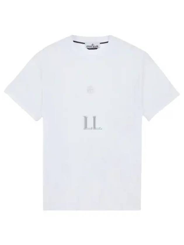 Embroidered Logo Short Sleeve T-Shirt White - STONE ISLAND - BALAAN 2