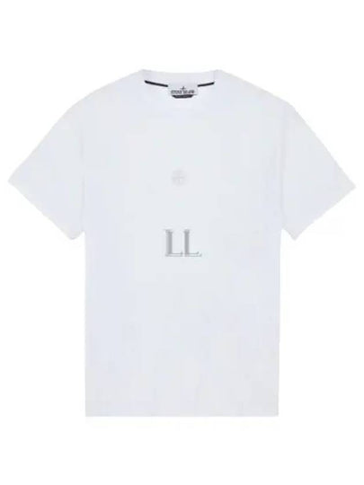 Embroidered Logo Short Sleeve T-Shirt White - STONE ISLAND - BALAAN 2