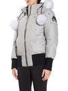 Women's Original Debbie Bomber Jacket White Fox Fur Grey - MOOSE KNUCKLES - BALAAN 2