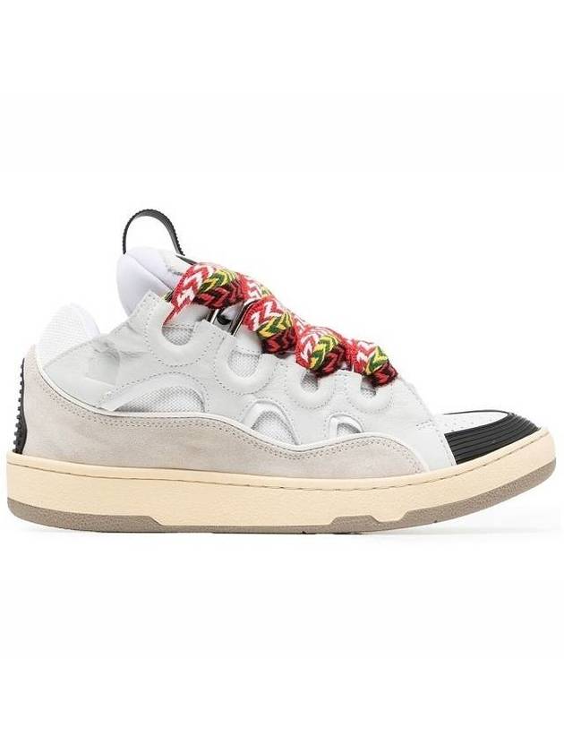 Curb Leather Low Top Sneakers White - LANVIN - BALAAN 1