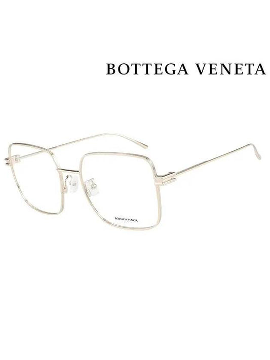 Eyewear Square Metal Glasses Gold - BOTTEGA VENETA - BALAAN.