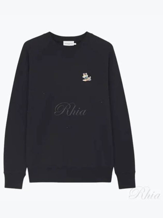 Dressed Fox Patch Classic Sweatshirt Black - MAISON KITSUNE - BALAAN 2