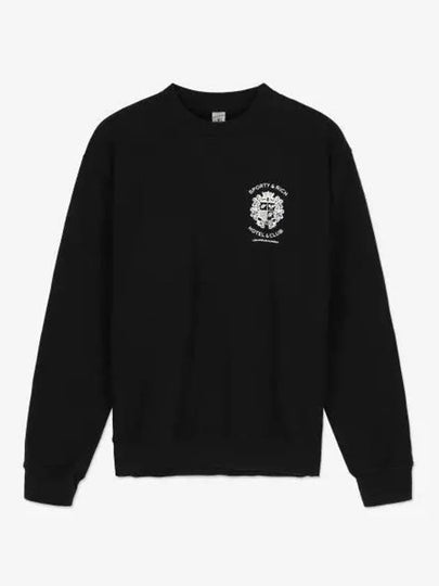 Hotel Logo Print Cotton Sweatshirt Black - SPORTY & RICH - BALAAN 2