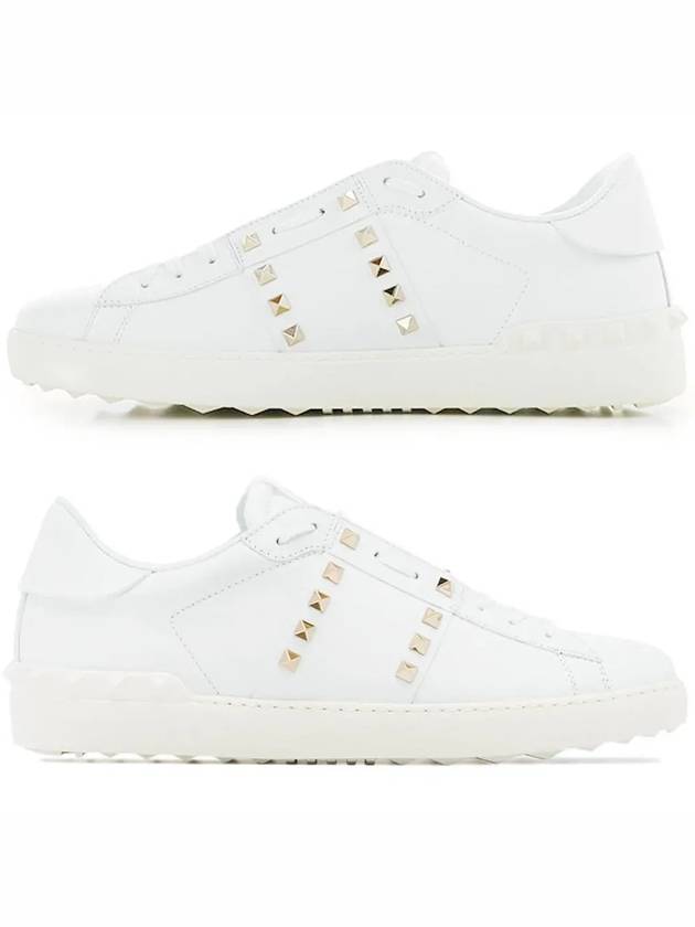 Men's Rockstud Untitled Low Top Sneakers White - VALENTINO - BALAAN 2