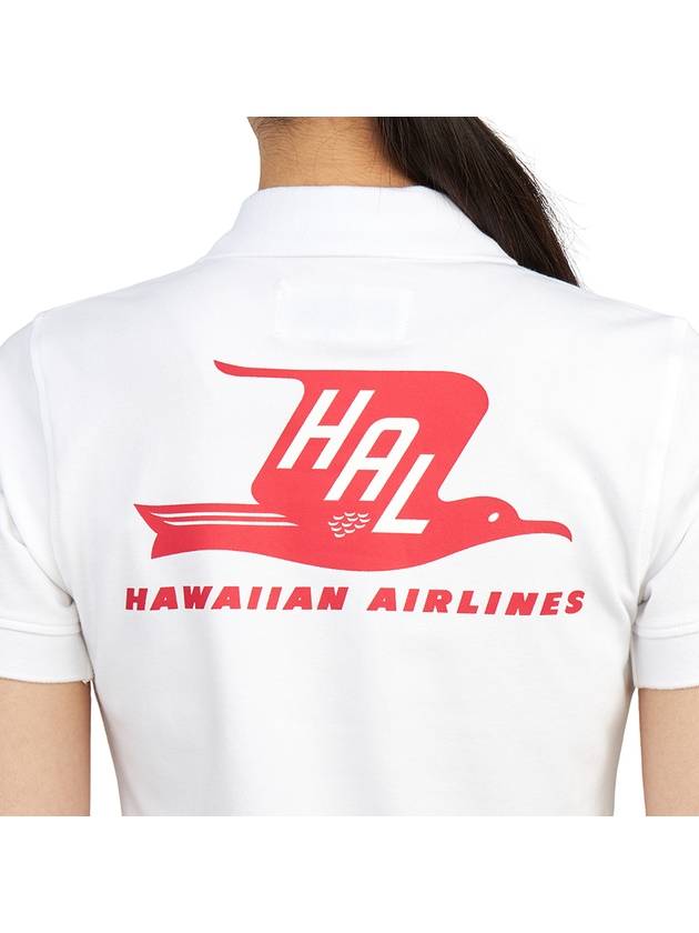 Hawaiian Airlines 50's Polo Short Sleeve T-Shirt White - HORN GARMENT - BALAAN 8