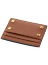 Rockstud Card Wallet Brown - VALENTINO - BALAAN 5