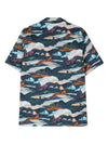 Print Casual Short Sleeve Shirt Blue - PAUL SMITH - BALAAN 3