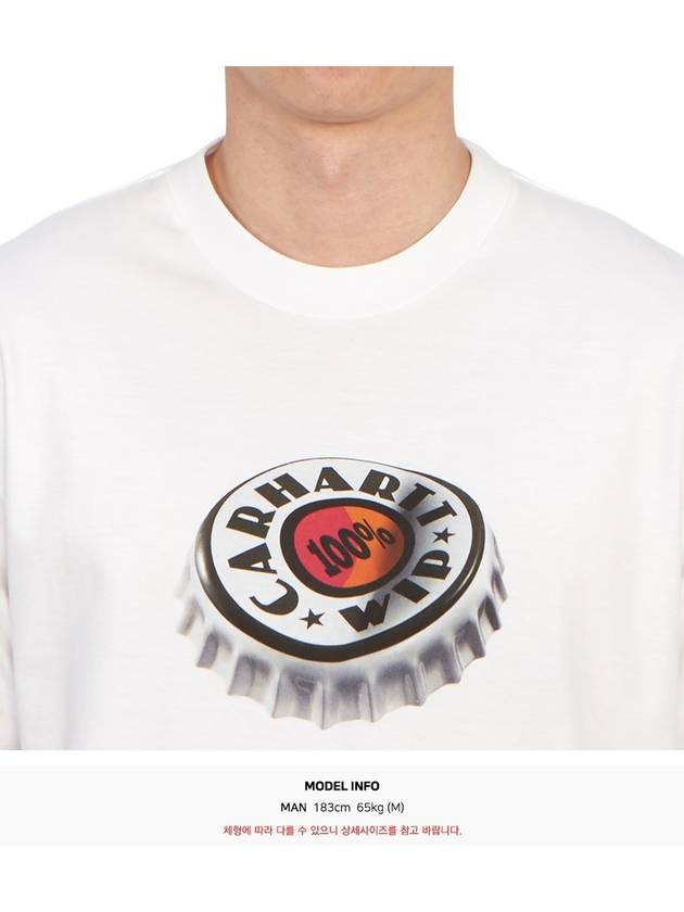 Bottle Cap Short Sleeve T-Shirt White - CARHARTT WIP - BALAAN 6